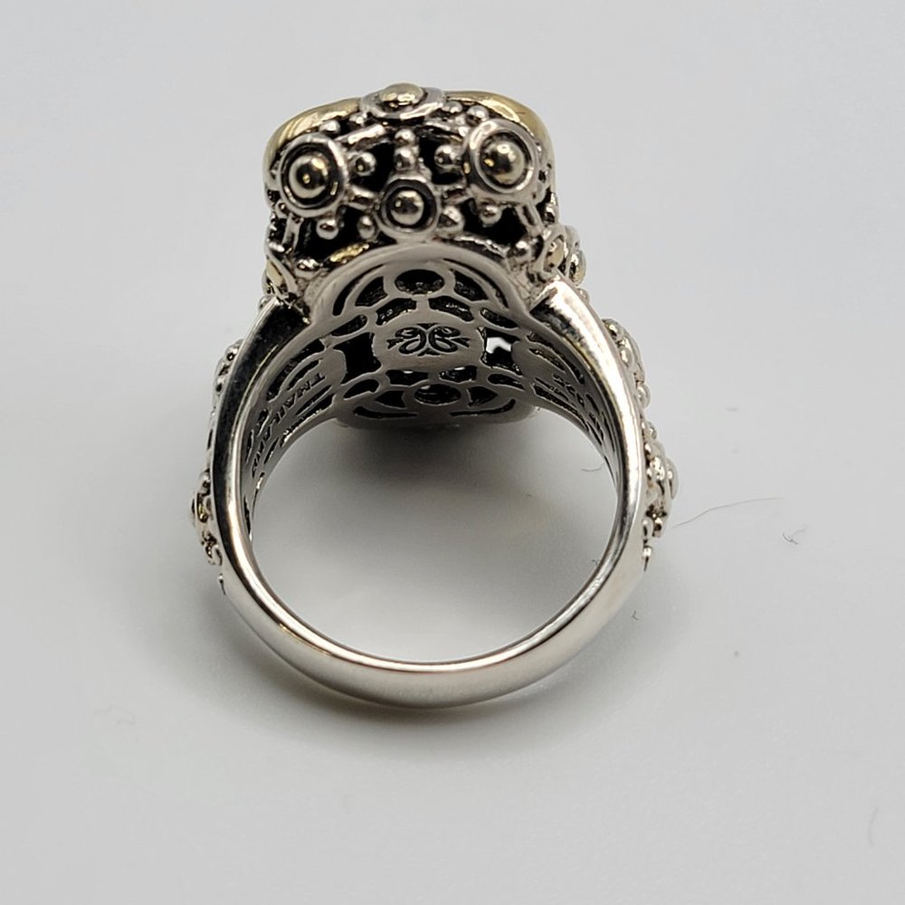 925 Sterling Malachite Statement Ring - image 8